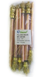 Штуцер сервисный с красномедной трубкой диаметром 1/4" BC-AV-04