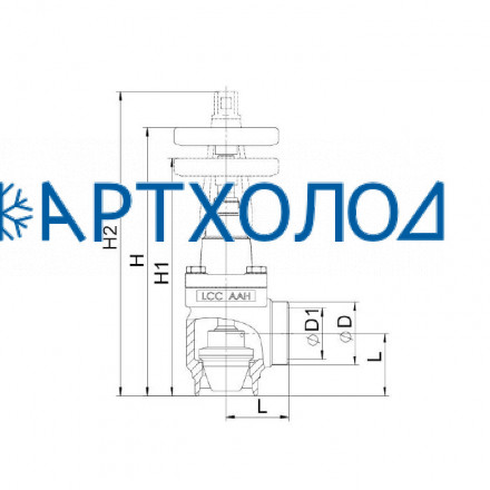 Ручной регулирующий клапан TVD-A DN80 угловой (Комплектация с защитным алюминиевым колпачком)   Dofun