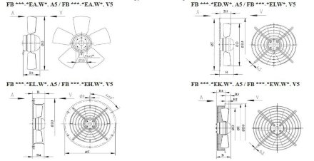 Вентилятор осевой ZIEHL-ABEGG FB035-6EK.2C.V4S Ziehl-Abegg