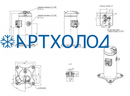Компрессор спиральный RCH54C4LB7CA (141R1715) Ридан Компрессор спиральный RCH54C4LB7CA (141R1715) Ридан