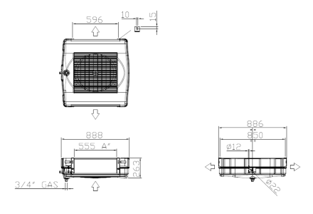 Потолочный двухпоточный воздухоохладитель FHD732E3 LU-VE