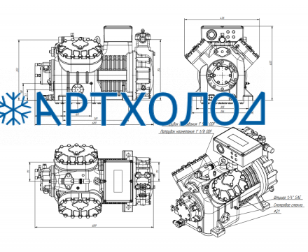 Компрессор поршневой R4P16E4K (HBP) Ридан