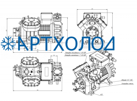 Компрессор поршневой R4G30E4K (HBP) Ридан