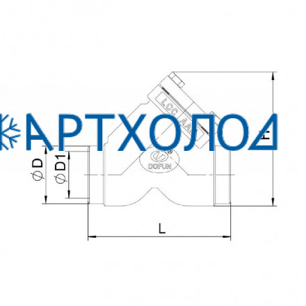 Обратный клапан CVD-HS DN32 63 бар, прямоточный  Dofun