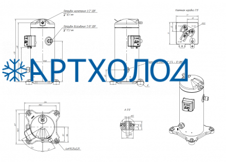 Компрессор спиральный RCM51E4LB7CA (141R8621) Ридан