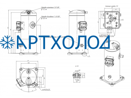Компрессор спиральный RCM88E4LB7CA (141R8629) Ридан