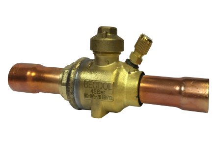 Шаровый запорный вентиль с сервисным штуцером BC-BVa-118 Becool Шаровый запорный вентиль с сервисным штуцером BC-BVa-118 Becool